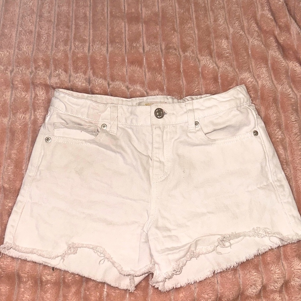 forever 21 girls white jean shorts